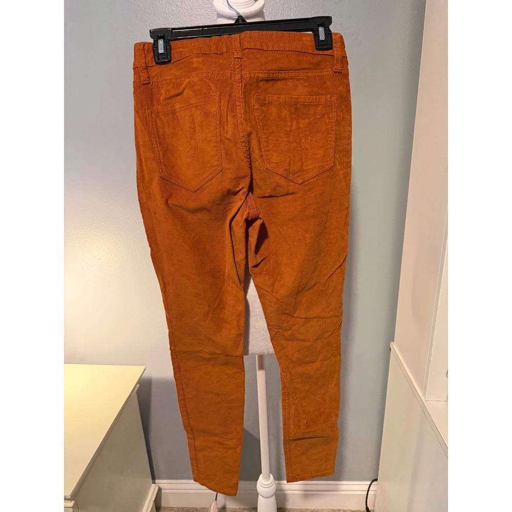 Old Navy Rockstar Super Skinny High Rise Corduroy Pants Rust Orange Size 2 - Picture 2 of 7